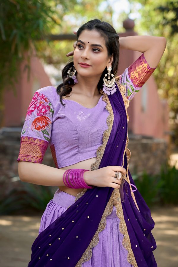 LNB1518 Pink Color Cotton Silk Thread Embroidery Work Lehenga Choli Wedding, Party, Festive, Events Etc. Delivery 4-6 Working Days Rs 2999 | Lehenga, Bollywood Lehenga, Creative Lehenga, Designer Lehenga, Embroidered Lehenga, Party Wear Lehenga