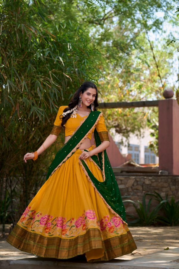 LNB1518 Pink Color Cotton Silk Thread Embroidery Work Lehenga Choli Wedding, Party, Festive, Events Etc. Delivery 4-6 Working Days Rs 2999 | Lehenga, Bollywood Lehenga, Creative Lehenga, Designer Lehenga, Embroidered Lehenga, Party Wear Lehenga