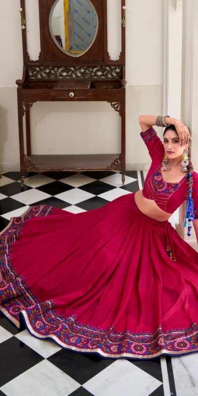 LNB 1243 Pink Color Tasar Silk Gamthi Print Embossed Gotta Patti Lace Lehenga Choli Festive Party Wedding, Events etc. Delivery 4-6 Working Days @2999/- | Lehenga, Bollywood Lehenga, Creative Lehenga, Designer Lehenga, Embroidered Lehenga, Party Wear Lehenga