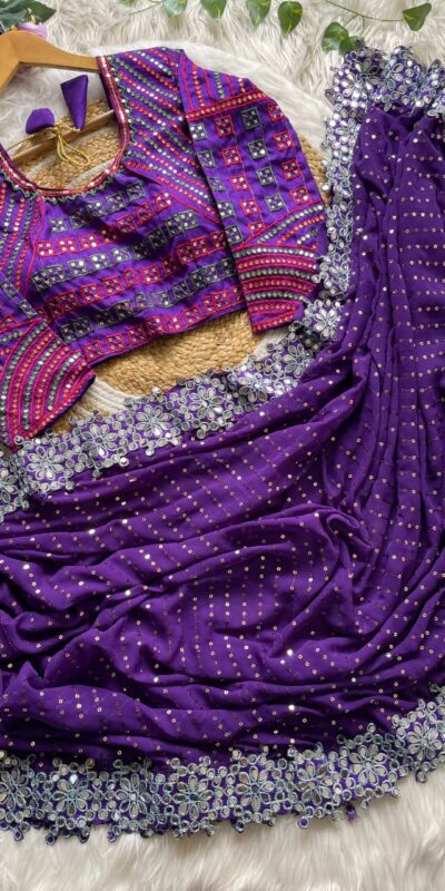 DF 3453 Purple Color Faux Georgette 5mm Sequence Work Casual, Wedding, Festive, Events . Expected Delivery 4-6 Working Days @2099/- only | Sarees, Bollywood Sarees, Creative Sarees, Designer Sarees, Embroidered Sarees, Ethnic Saree, Modern Digital sarees, Party Wear Sarees