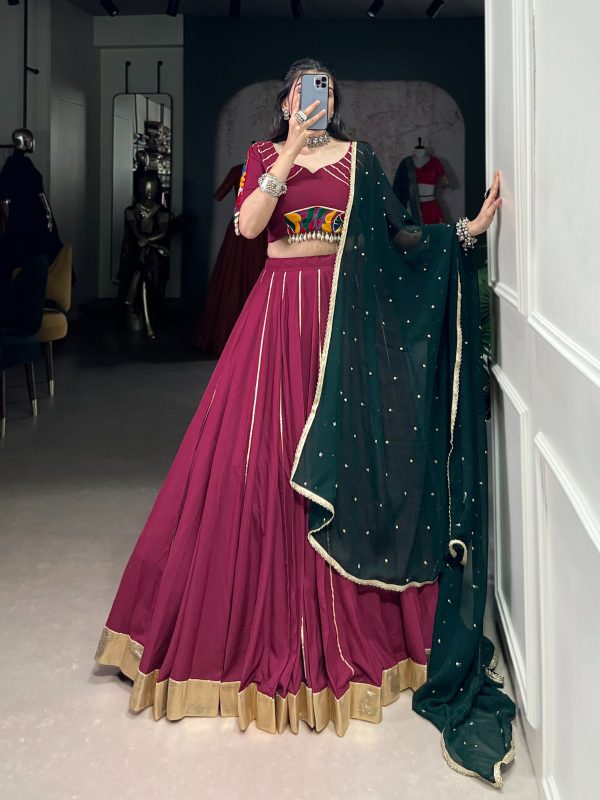 LNB 1655 Purple Color Pure Rayon Embossed Design Gotta Patti Lace Lehenga Choli Wedding, Party, Festive, Events Etc. Delivery 4-6 Working Days Rs 2799 | Lehenga, Bollywood Lehenga, Creative Lehenga, Designer Lehenga, Embroidered Lehenga, Party Wear Lehenga
