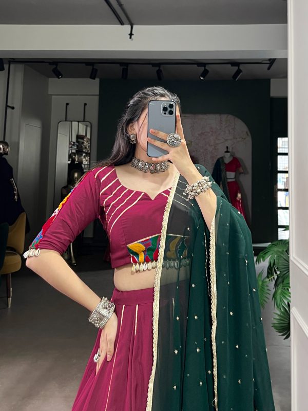 LNB 1655 Purple Color Pure Rayon Embossed Design Gotta Patti Lace Lehenga Choli Wedding, Party, Festive, Events Etc. Delivery 4-6 Working Days Rs 2799 | Lehenga, Bollywood Lehenga, Creative Lehenga, Designer Lehenga, Embroidered Lehenga, Party Wear Lehenga