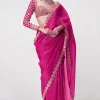 DF 3429 Rani Color Faux Georgette 5mm Sequence Work Saree Casual, Wedding, Festive, Events . Expected Delivery  4-6 Working Days @2199/- only                                                 | Sarees, Bollywood Sarees, Creative Sarees, Designer Sarees, Embroidered Sarees, Ethnic Saree, Modern Digital sarees, Party Wear Sarees