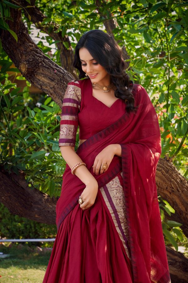 LNB 1902 Red Color Chanderi Plain With Zari Weaving Work Lehenga Choli Wedding, Party, Festive, Events Etc. Delivery 4-6 Working Days Rs 2099 | Lehenga, Bollywood Lehenga, Creative Lehenga, Designer Lehenga, Embroidered Lehenga, Party Wear Lehenga