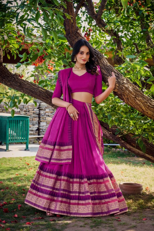 LNB 1902 Red Color Chanderi Plain With Zari Weaving Work Lehenga Choli Wedding, Party, Festive, Events Etc. Delivery 4-6 Working Days Rs 2099 | Lehenga, Bollywood Lehenga, Creative Lehenga, Designer Lehenga, Embroidered Lehenga, Party Wear Lehenga