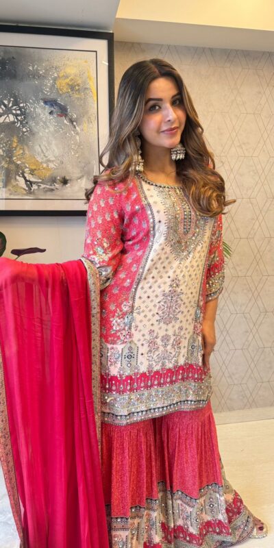 BE 387 Red Color Chinon Printed With Real Mirror Work Salwar Suit Casual, Wedding, Festive, Events . Expected Delivery 4-6 Working Days @1899/- only | Jump Suits, Salwar suit, Casual Suits, Creative suits, Designer Suits, Palazzo Suits, Party Wear Suits, Patiala Suits, Straight Suits