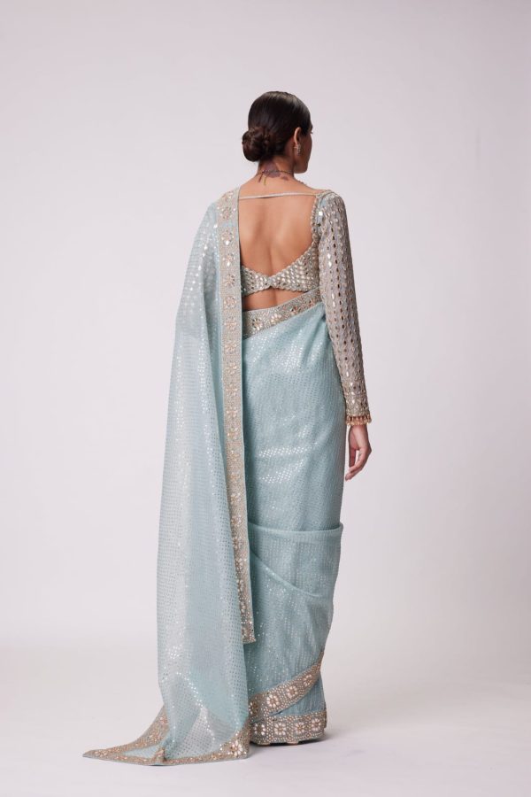 DF 3431 Sky Blue Color Faux Georgette Heavy 5mm Sequence Work Saree Casual, Wedding, Festive, Events . Expected Delivery  4-6 Working Days @1759/- only                                                                                | Sarees, Bollywood Sarees, Creative Sarees, Designer Sarees, Embroidered Sarees, Ethnic Saree, Modern Digital sarees, Party Wear Sarees