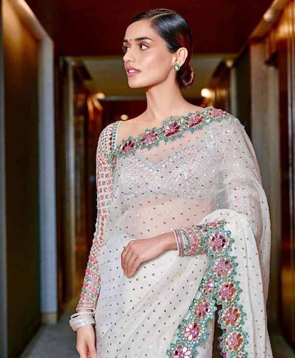 DF 3453 White Color Faux Georgette 5mm Sequence Work Casual, Wedding, Festive, Events . Expected Delivery  4-6 Working Days @2099/- only                                                                                | Sarees, Bollywood Sarees, Creative Sarees, Designer Sarees, Embroidered Sarees, Ethnic Saree, Modern Digital sarees, Party Wear Sarees