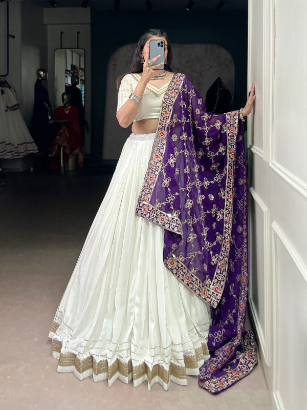 LNB 1665 White Color Pure Rayon Zari Weaving Work With Lace Touch Up Lehenga Choli Wedding, Party, Festive, Events Etc. Delivery 4-6 Working Days Rs 3399 | Lehenga, Bollywood Lehenga, Creative Lehenga, Designer Lehenga, Embroidered Lehenga, Party Wear Lehenga