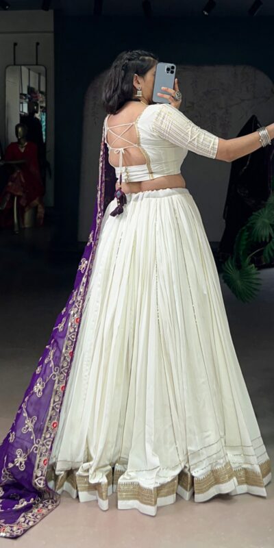 LNB 1665 White Color Pure Rayon Zari Weaving Work With Lace Touch Up Lehenga Choli Wedding, Party, Festive, Events Etc. Delivery 4-6 Working Days Rs 3399 | Lehenga, Bollywood Lehenga, Creative Lehenga, Designer Lehenga, Embroidered Lehenga, Party Wear Lehenga