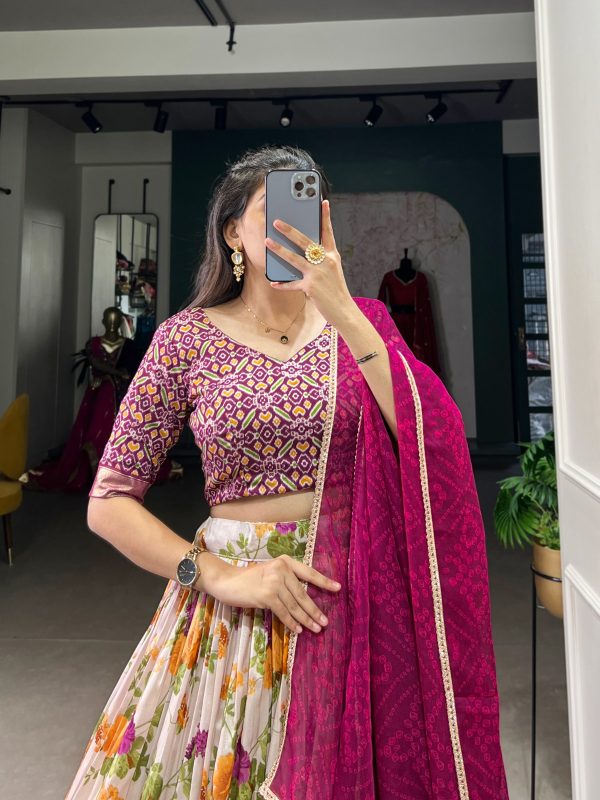 LNB 1689 Wine Color Tussar Silk Floral And Patola Print With Foil Work Lehenga Choli Wedding, Party, Festive, Events Etc. Delivery 4-6 Working Days Rs 2099 | Lehenga, Bollywood Lehenga, Creative Lehenga, Designer Lehenga, Embroidered Lehenga, Party Wear Lehenga