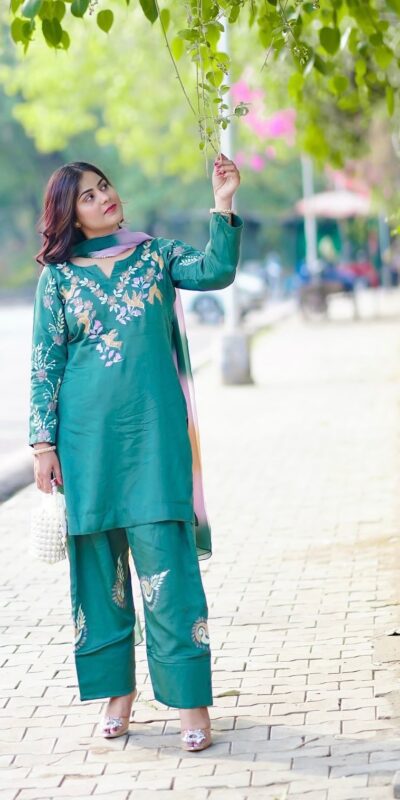 BE 367 Firozi French Crepe Embroidery Work Salwar Suit in . Wedding, Party, Festive, Events Now at just ₹1899. Delivery 4-6 Working Days. Shop now. | Jump Suits, Tops & Bottoms, Track Suits, Salwar suit, Casual Suits, Creative suits, Designer Suits, Palazzo Suits, Party Wear Suits, Patiala Suits, Straight Suits, Trendy Wear