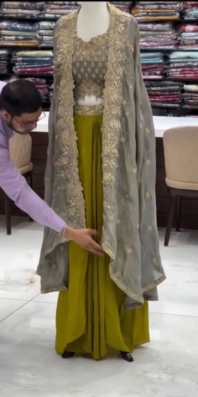 RTC 6493 Grey American Crep With Designer Work Dhoti Suit. Wedding, Party, Festive, Events Festive Deal ₹2149. Delivery 4-6 Working Days. Shop now. | Jump Suits, Tops & Bottoms, Track Suits, Salwar suit, Casual Suits, Creative suits, Designer Suits, Palazzo Suits, Party Wear Suits, Patiala Suits, Straight Suits, Trendy Wear