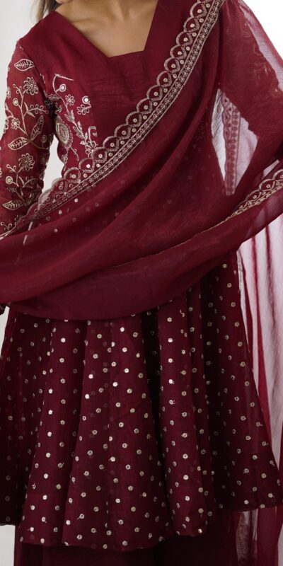 ZSR 3134 Maroon Crunchy Silk Salwar Suit Perfect for Wedding, Party, Sangeet, Anniversary, Housewarming Introductory Price ₹2399. Delivery 4-6 | Jump Suits, Salwar suit, Casual Suits, Creative suits, Designer Suits, Palazzo Suits, Party Wear Suits, Patiala Suits, Straight Suits