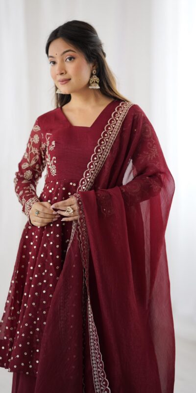 ZSR 3134 Maroon Crunchy Silk Salwar Suit Perfect for Wedding, Party, Sangeet, Anniversary, Housewarming Introductory Price ₹2399. Delivery 4-6 | Jump Suits, Salwar suit, Casual Suits, Creative suits, Designer Suits, Palazzo Suits, Party Wear Suits, Patiala Suits, Straight Suits
