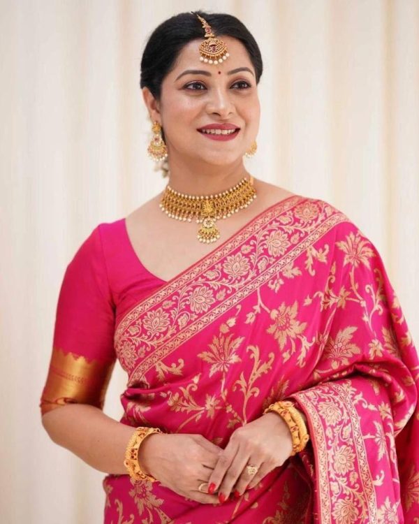 KP 4077 Pink Soft Lichi Silk Saree Perfect for Wedding, Party, Baisakhi, Temple Visit, Anniversary . Best Price ₹1349. Delivery 4-6 Working Days. | Sarees, Bollywood Sarees, Creative Sarees, Designer Sarees, Embroidered Sarees, Ethnic Saree, Modern Digital sarees, Party Wear Sarees