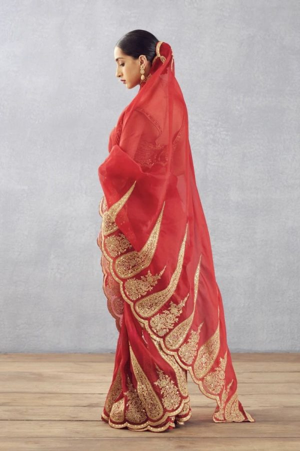 DF Queen Red Organza Tissue Saree with Sequins Work & Embroidery. Festive Deal ₹2499. Delivery 4-6 Working Days. Shop now. | Sarees, Bollywood Sarees, Creative Sarees, Designer Sarees, Embroidered Sarees, Ethnic Saree, Modern Digital sarees, Party Wear Sarees