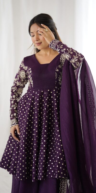 ZSR 3134 Wine Crunchy Silk Salwar Suit Perfect for Wedding, Party, Sangeet, Anniversary, Housewarming Introductory Price ₹2399. Delivery 4-6 | Jump Suits, Salwar suit, Casual Suits, Creative suits, Designer Suits, Palazzo Suits, Party Wear Suits, Patiala Suits, Straight Suits