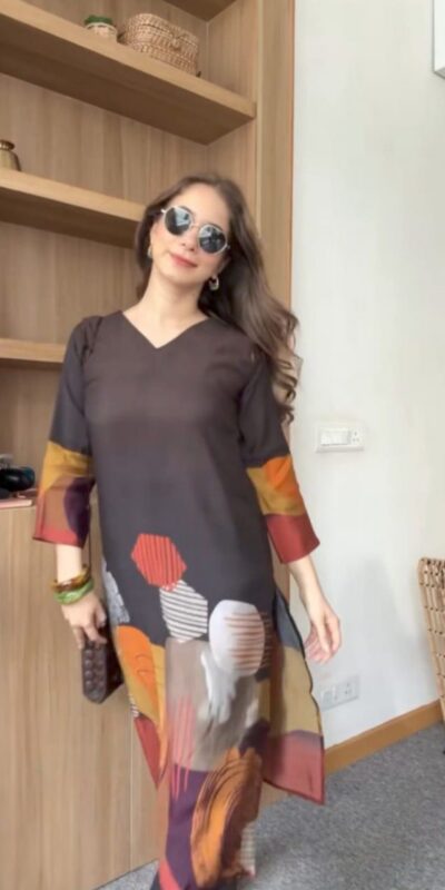 DC 110 Black Fox Georgette Kurti with Digital Print. Wedding, Party, Festive, Events, Grab it for ₹1499. Delivery 4-6 Working Days. Shop now. | Kurti, Bollywood Kurti, Creative Kurtis, Designer Kurti, Party Wear Kurti, Selfie Kurti