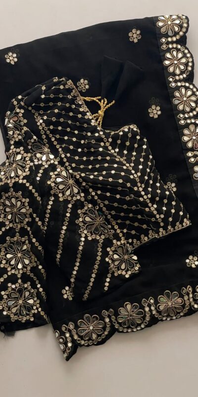 DF 3457 Black Color Georgette Sequence Original Mirror Work Saree Casual, Wedding, Festive, Events . Expected Delivery 4-6 Working Days @2099/- only | Sarees, Bollywood Sarees, Creative Sarees, Designer Sarees, Embroidered Sarees, Ethnic Saree, Modern Digital sarees, Party Wear Sarees