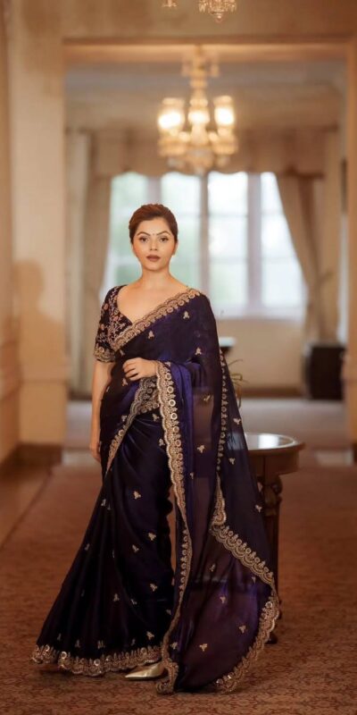 BT 434 Blue Fandy Sattin Silk Saree with Zari Work. Wedding, Party, Festive, Events, Best Price ₹2049. Delivery 4-6 Working Days. Shop now. | Sarees, Bollywood Sarees, Creative Sarees, Designer Sarees, Embroidered Sarees, Ethnic Saree, Modern Digital sarees, Party Wear Sarees