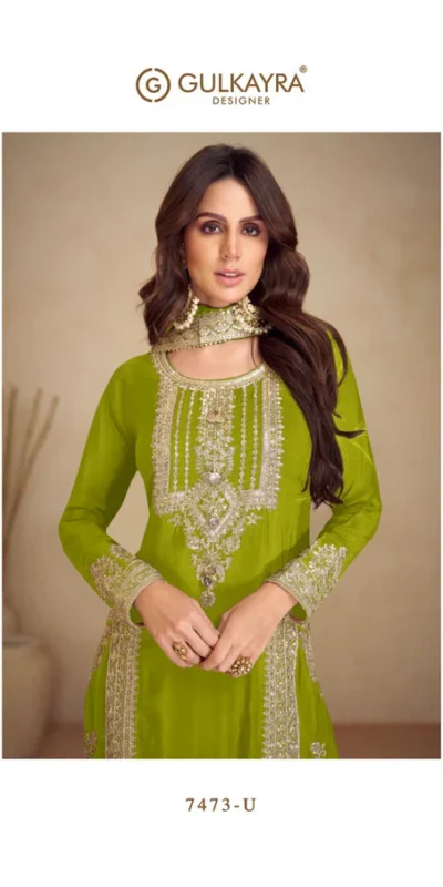 FC GULKAYRA 7473 Mahendi Chinon Salwar Suit Perfect for Wedding, Party, Durga Puja, Eid, Sangeet – . Grab it for ₹3199. Delivery 4-6 Working Days. | Jump Suits, Tops & Bottoms, Track Suits, Salwar suit, Casual Suits, Creative suits, Designer Suits, Palazzo Suits, Party Wear Suits, Patiala Suits, Straight Suits, Trendy Wear