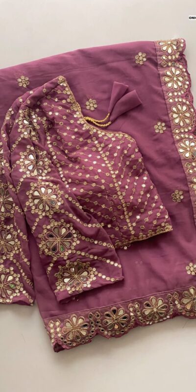 DF 3457 Onion Color Georgette Sequence Original Mirror Work Saree Casual, Wedding, Festive, Events . Expected Delivery 4-6 Working Days @2099/- only | Sarees, Bollywood Sarees, Creative Sarees, Designer Sarees, Embroidered Sarees, Ethnic Saree, Modern Digital sarees, Party Wear Sarees