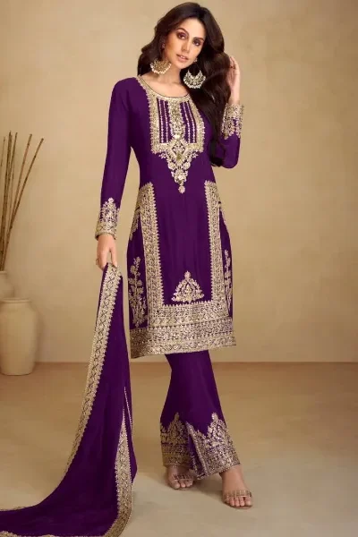 FC GULKAYRA 7473 Purple Chinon Salwar Suit Perfect for Wedding, Party, Durga Puja, Eid, Sangeet – . Grab it for ₹3199. Delivery 4-6 Working Days. | Jump Suits, Tops & Bottoms, Track Suits, Salwar suit, Casual Suits, Creative suits, Designer Suits, Palazzo Suits, Party Wear Suits, Patiala Suits, Straight Suits, Trendy Wear