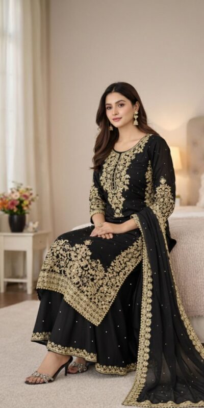 SSR 535 Black in Organza Silk Embroidery Work Salwar Suit . Available at ₹2399 only. Delivery 4-6 Working Days. Shop now. | Jump Suits, Tops & Bottoms, Track Suits, Salwar suit, Casual Suits, Creative suits, Designer Suits, Palazzo Suits, Party Wear Suits, Patiala Suits, Straight Suits, Trendy Wear