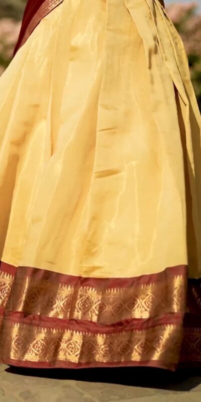 LNB 2001 Cream Color Peaceful Kanchipuram Zari Weaving Lehenga Choli Wedding, Festive, Events Expected Delivery 4-6 Working Days@2199/- Only | Lehenga, Bollywood Lehenga, Creative Lehenga, Designer Lehenga, Embroidered Lehenga, Party Wear Lehenga