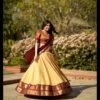 LNB 2001 Cream Color Peaceful Kanchipuram Zari Weaving Lehenga Choli Wedding, Festive, Events Expected Delivery 4-6 Working Days@2199/- Only | Lehenga, Bollywood Lehenga, Creative Lehenga, Designer Lehenga, Embroidered Lehenga, Party Wear Lehenga