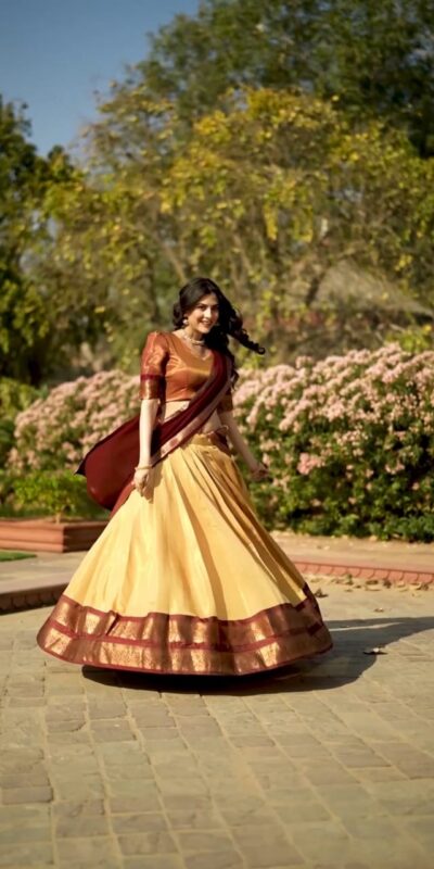 LNB 2001 Cream Color Peaceful Kanchipuram Zari Weaving Lehenga Choli Wedding, Festive, Events Expected Delivery 4-6 Working Days@2199/- Only | Lehenga, Bollywood Lehenga, Creative Lehenga, Designer Lehenga, Embroidered Lehenga, Party Wear Lehenga
