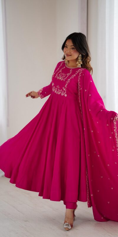 KB 289 Dark Pink with Bead Work & Embroidery Work Roman Chanderi Silk Salwar Suit . Special Price ₹2399. Delivery 4-6 Working Days. Shop now. | Jump Suits, Tops & Bottoms, Track Suits, Salwar suit, Casual Suits, Creative suits, Designer Suits, Palazzo Suits, Party Wear Suits, Patiala Suits, Straight Suits, Trendy Wear