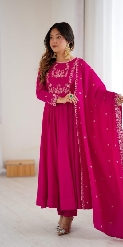 KB 289 Dark Pink with Bead Work & Embroidery Work Roman Chanderi Silk Salwar Suit . Special Price ₹2399. Delivery 4-6 Working Days. Shop now. | Jump Suits, Tops & Bottoms, Track Suits, Salwar suit, Casual Suits, Creative suits, Designer Suits, Palazzo Suits, Party Wear Suits, Patiala Suits, Straight Suits, Trendy Wear