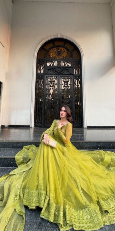 RTC 5895 Green Butterfly Net Lehenga Choli with Designer Work. Affordable Price ₹2599. Delivery 4-6 Working Days. Shop now. | Lehenga, Bollywood Lehenga, Creative Lehenga, Designer Lehenga, Embroidered Lehenga, Party Wear Lehenga