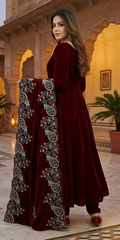 ST 1148 Maroon 9000 Velvet Salwar Suit with Embroidery Work & Lace Work. Get it for ₹2449. Delivery 4-6 Working Days. Shop now. | Jump Suits, Tops & Bottoms, Track Suits, Salwar suit, Casual Suits, Creative suits, Designer Suits, Palazzo Suits, Party Wear Suits, Patiala Suits, Straight Suits, Trendy Wear