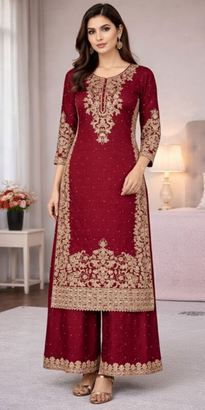 SSR 535 Maroon in Organza Silk Embroidery Work Salwar Suit . Available at ₹2399 only. Delivery 4-6 Working Days. Shop now. | Jump Suits, Tops & Bottoms, Track Suits, Salwar suit, Casual Suits, Creative suits, Designer Suits, Palazzo Suits, Party Wear Suits, Patiala Suits, Straight Suits, Trendy Wear