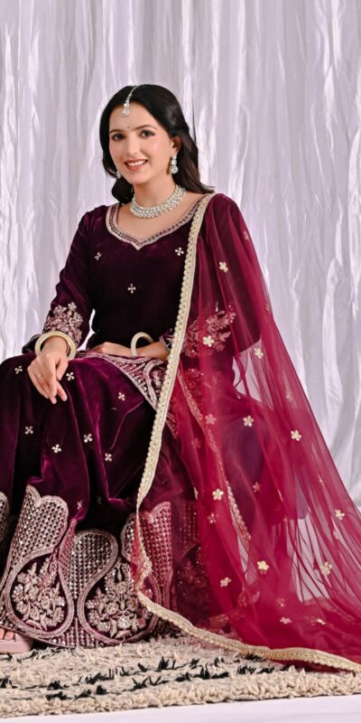 ND 5054 Maroon Embroidery Work Salwar Suit in Maroon Viscous Velvet. Available at ₹2449 only. Delivery 4-6 Working Days. Shop now. | Jump Suits, Tops & Bottoms, Track Suits, Salwar suit, Casual Suits, Creative suits, Designer Suits, Palazzo Suits, Party Wear Suits, Patiala Suits, Straight Suits, Trendy Wear
