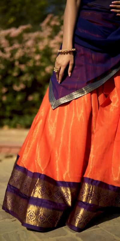 LNB 2001 Orange Color Peaceful Kanchipuram Zari Weaving Lehenga Choli Wedding, Festive, Events Expected Delivery 4-6 Working Days@2199/- Only | Lehenga, Bollywood Lehenga, Creative Lehenga, Designer Lehenga, Embroidered Lehenga, Party Wear Lehenga