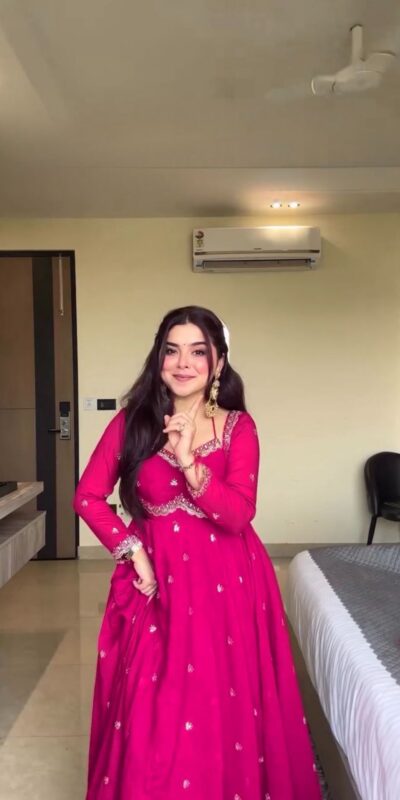 MF 1003 Pink Georgette Gown. Perfect for Wedding, Party, Pongal, Bridal Wear, Anniversary – Affordable Price ₹1799. Delivery 4-6 Working Days. Shop now. | Gowns, Bollywood Gowns, Creative Gowns, Designer Gowns, Embroidered Gowns, Party Wear Gowns