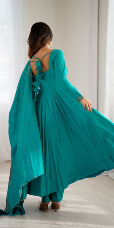 KB 288 Rama in Roman Shimmer Chanderi Silk Embroidery Work & Bead Work Salwar Suit . Grab it for ₹2399. Delivery 4-6 Working Days. Shop now. | Jump Suits, Tops & Bottoms, Track Suits, Salwar suit, Casual Suits, Creative suits, Designer Suits, Palazzo Suits, Party Wear Suits, Patiala Suits, Straight Suits, Trendy Wear