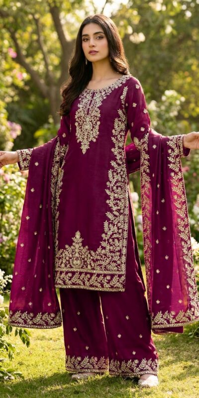 SRK 5316 Wine Organza Silk Salwar Suit Perfect for Wedding, Party, Makar Sankranti, Eid, Durga Puja – . Affordable Price ₹2149. Delivery 4-6 Workin | Jump Suits, Tops & Bottoms, Track Suits, Salwar suit, Casual Suits, Creative suits, Designer Suits, Palazzo Suits, Party Wear Suits, Patiala Suits, Straight Suits, Trendy Wear