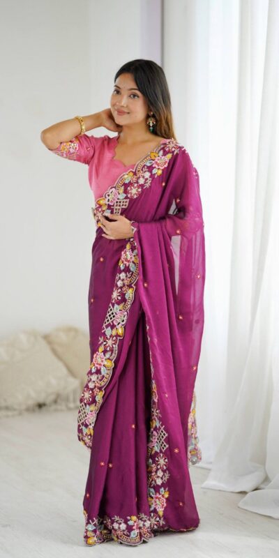 BT 1303 Wine Premium Noha Crush Saree with Sequins Work & Embroidery Work. Exclusive Offer ₹2149. Delivery 4-6 Working Days. Shop now. | Sarees, Bollywood Sarees, Creative Sarees, Designer Sarees, Embroidered Sarees, Ethnic Saree, Modern Digital sarees, Party Wear Sarees