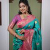 MB 22 Firozi Soft Paithani Silk Saree with Zari Work & Lace Work. Affordable Price ₹2399. Delivery 4-6 Working Days. Shop now. | Sarees, Bollywood Sarees, Creative Sarees, Designer Sarees, Embroidered Sarees, Ethnic Saree, Modern Digital sarees, Party Wear Sarees