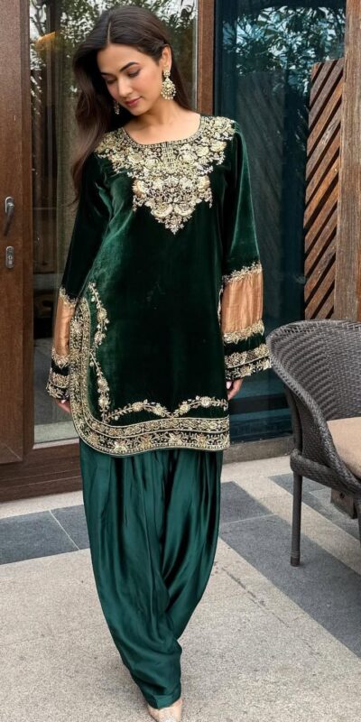 RTC 5948 Green Viscose velvet Salwar Suit Perfect for Wedding, Party, Ganesh Chaturthi, Mehendi, Traditional Day – Best Price ₹2049. Delivery 4-6 Wor | Jump Suits, Salwar suit, Casual Suits, Creative suits, Designer Suits, Palazzo Suits, Party Wear Suits, Patiala Suits, Straight Suits
