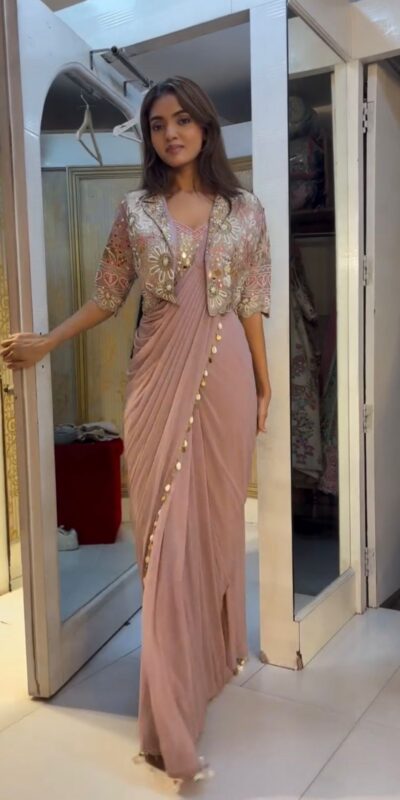 BB 59 Light Peach Crep Silk Saree. Perfect for Wedding, Party, Pongal, Reception, Housewarming – Introductory Price ₹2399. Delivery 4-6 Working | Sarees, Bollywood Sarees, Creative Sarees, Designer Sarees, Embroidered Sarees, Ethnic Saree, Modern Digital sarees, Party Wear Sarees