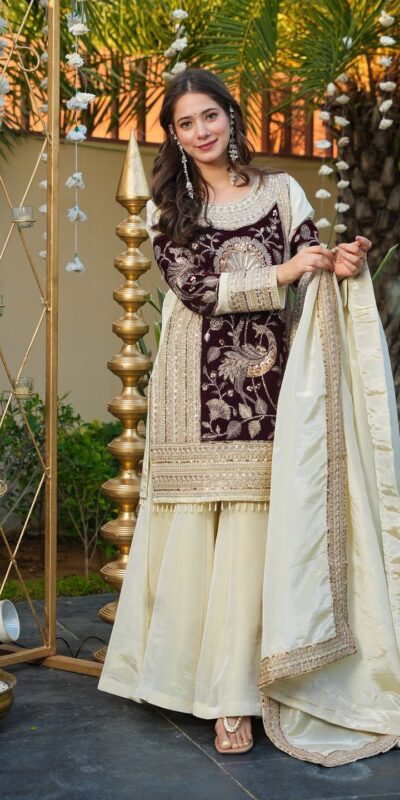 AD 221 Maroon in Glass Organza Silk. Lace Work & Embroidery Work Salwar Suit Affordable Price ₹2599. Delivery 4-6 Working Days. Shop now. | Jump Suits, Salwar suit, Casual Suits, Creative suits, Designer Suits, Palazzo Suits, Party Wear Suits, Patiala Suits, Straight Suits