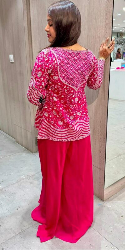 BB 13 Pink Chinon Silk Salwar Suit with Embroidery Work. Wedding, Party, Festive, Events Special Price ₹2399. Delivery 4-6 Working Days. Shop now. | Jump Suits, Salwar suit, Casual Suits, Creative suits, Designer Suits, Palazzo Suits, Party Wear Suits, Patiala Suits, Straight Suits