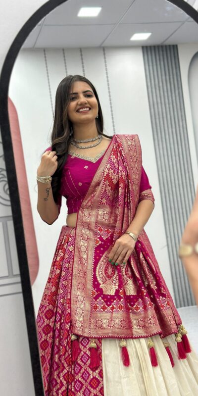 PC 560 Pink in Jacquard Silk Designer Work Lehenga Choli . Introductory Price ₹3249. Delivery 4-6 Working Days. Shop now. | Lehenga, Bollywood Lehenga, Creative Lehenga, Designer Lehenga, Embroidered Lehenga, Party Wear Lehenga