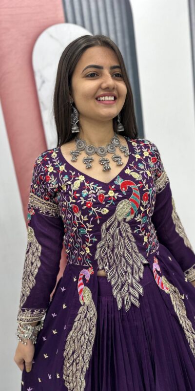 PC 528 Purple Color Vichitra Sequence Work Lehenga Choli Designer Work. Grab it for ₹2649. Delivery 4-6 Working Days. Shop now. | Lehenga, Bollywood Lehenga, Creative Lehenga, Designer Lehenga, Embroidered Lehenga, Party Wear Lehenga
